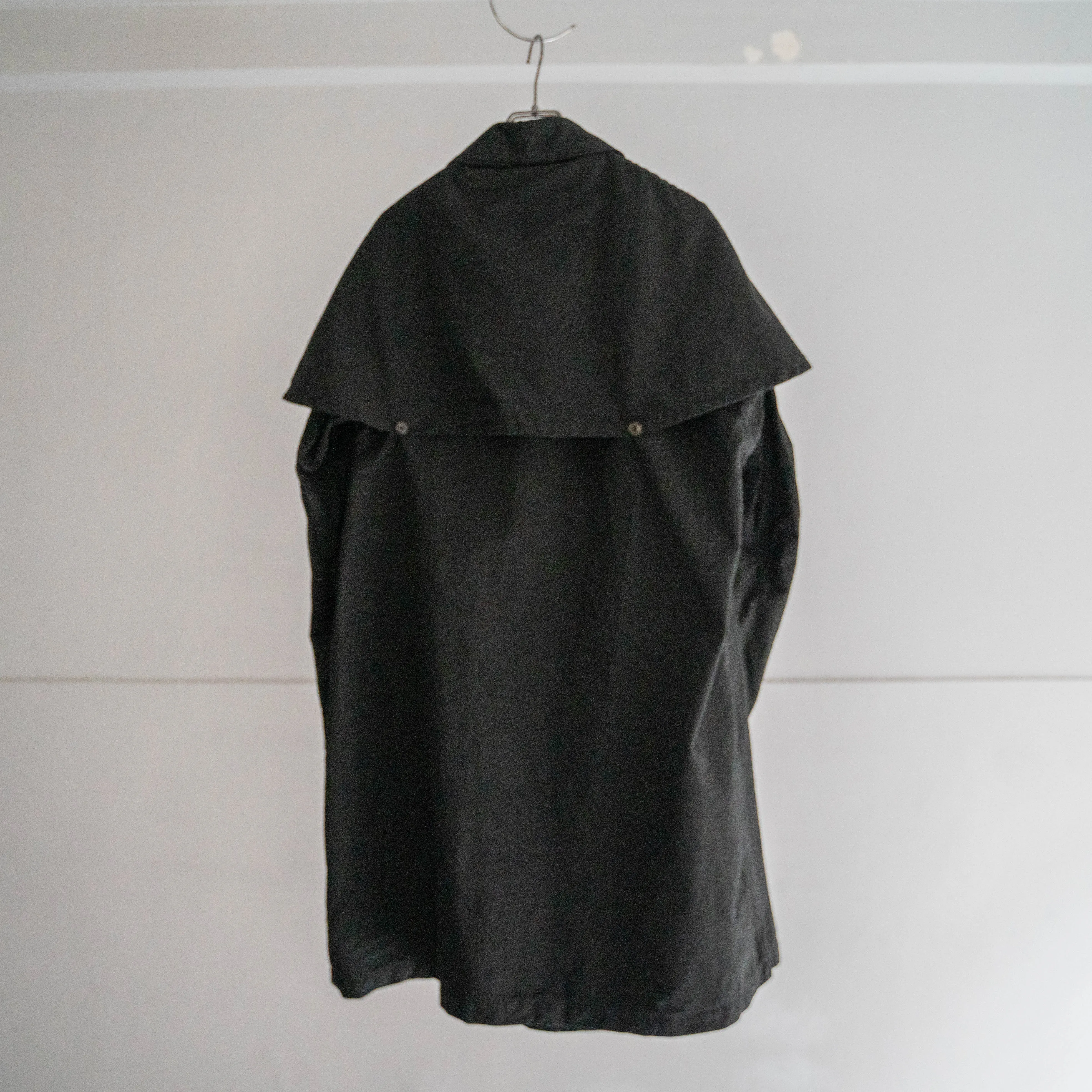 1950-60s French military frock coat 'dead stock'  -black dyed & without epaulette-