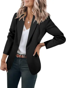 Blazers for Women Business Casual Open Front Long Sleeve Notch Lapel Office Blazer Jacket Work Office Suit Jackets Top