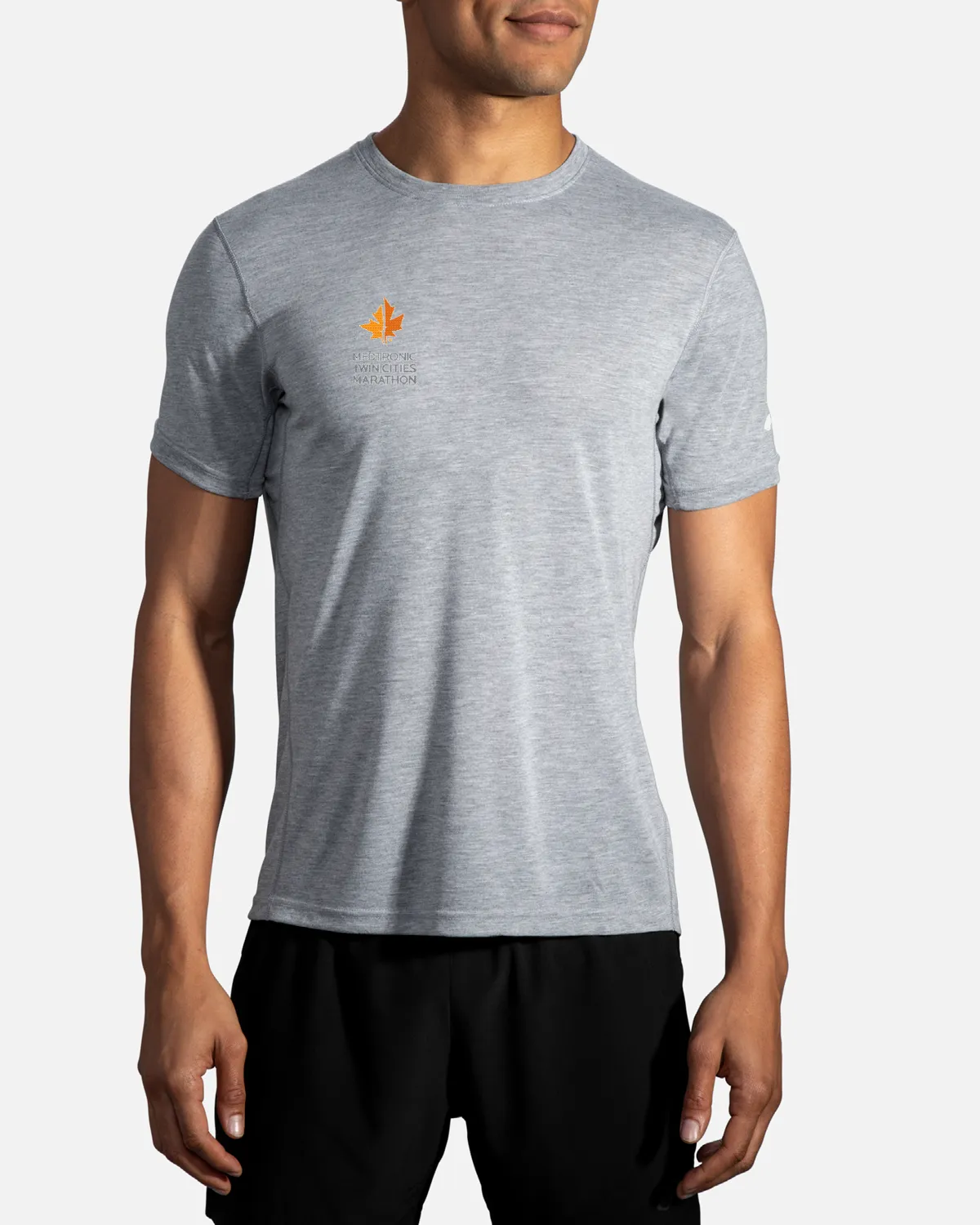 Brooks TCM Distance Short Sleeve - Heather Ash (Men's Sizing)