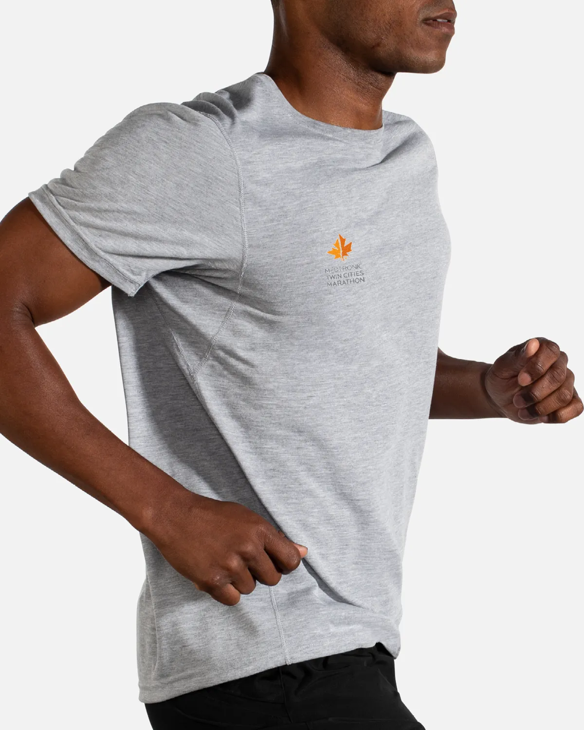 Brooks TCM Distance Short Sleeve - Heather Ash (Men's Sizing)