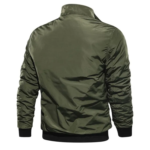 Casual Solid Color Flying Men's Jacket