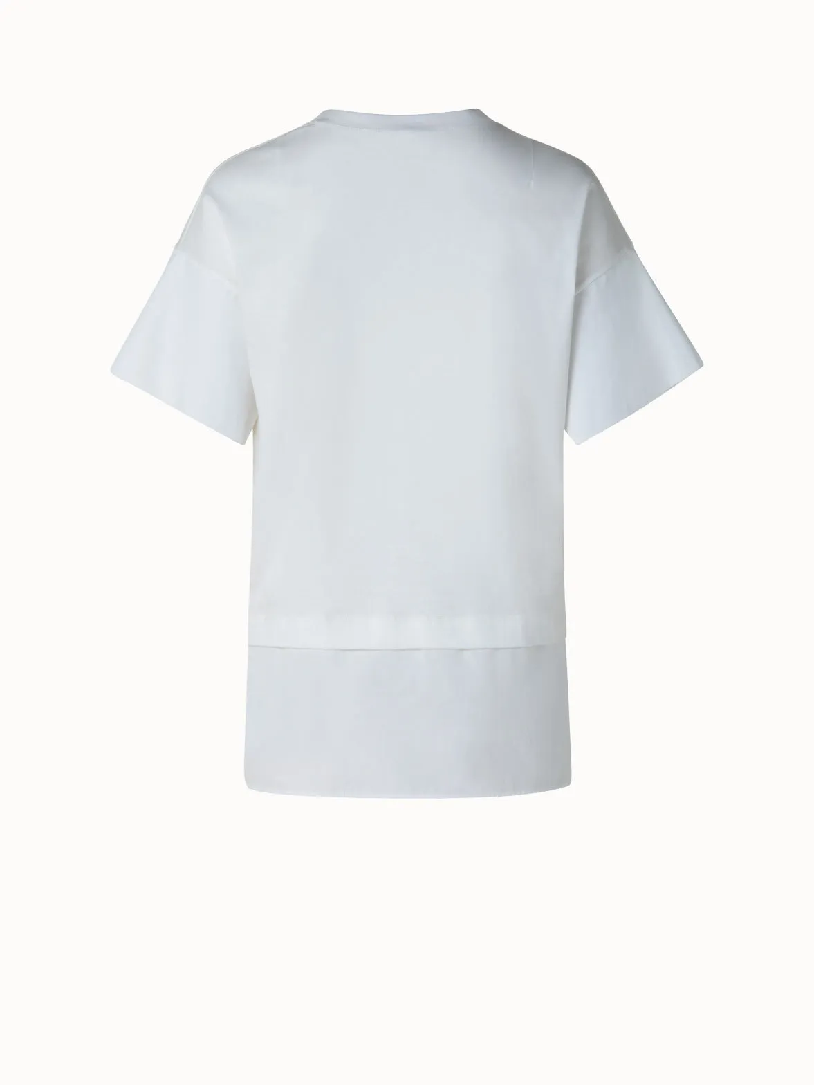 Cotton Jersey And Poplin T-Shirt