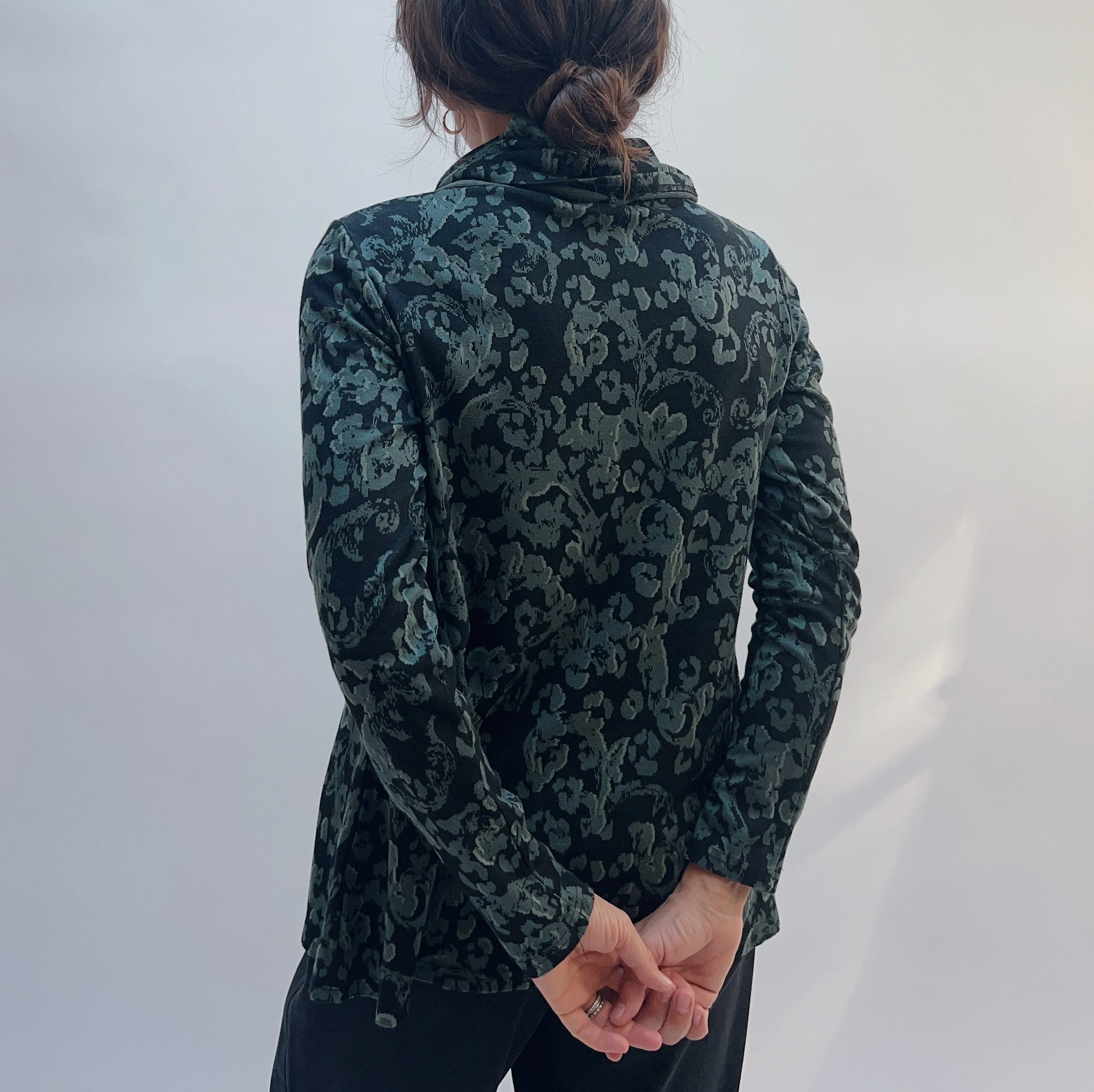 Cut Loose | Fleur De Lis Cowl Neck Pullover in Myrtle