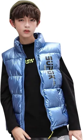 Down Puffer Vest for Boy Girls Winter Warm Puffer Sleeveless Jacket Waistcoats Snowsuit Winter Coat