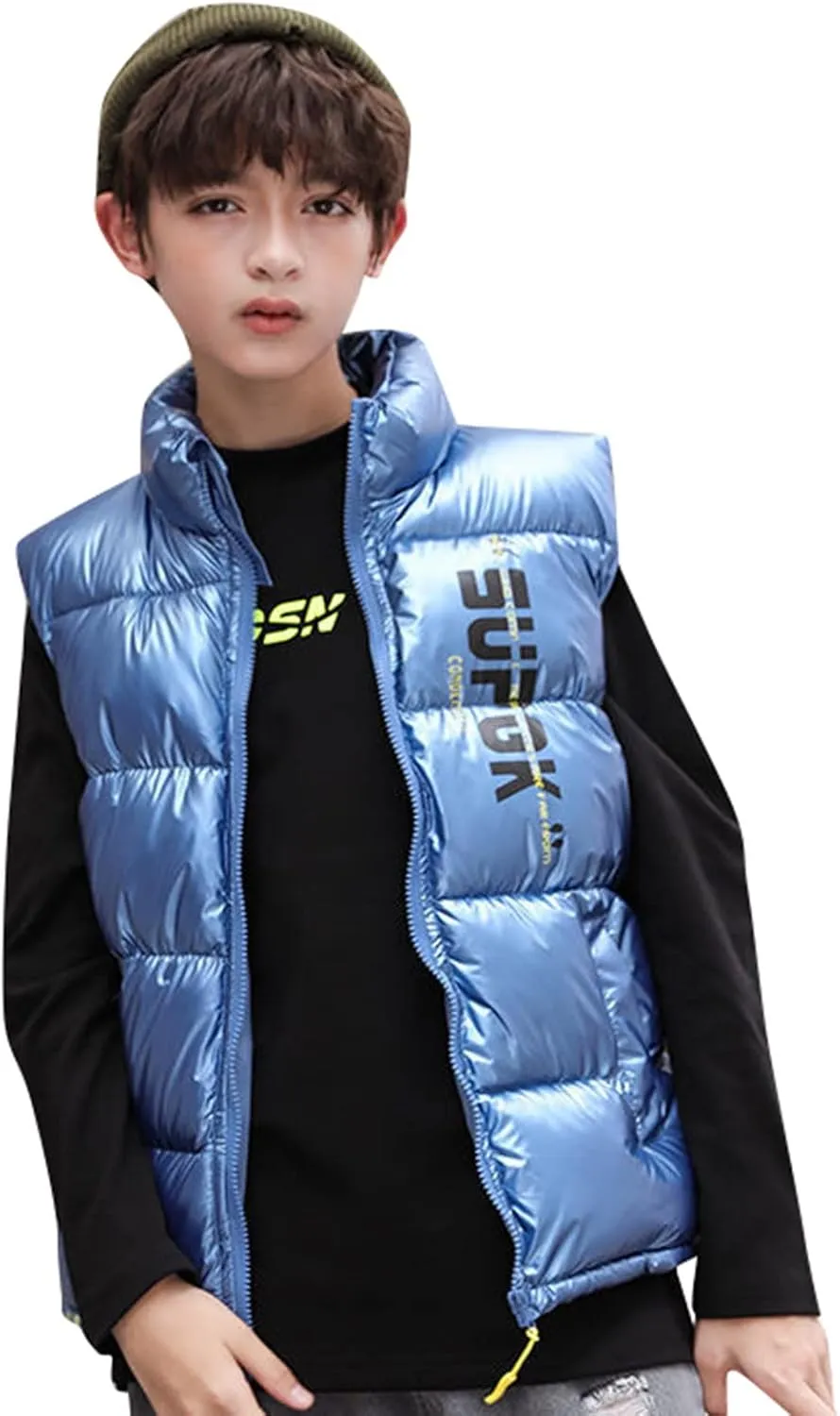 Down Puffer Vest for Boy Girls Winter Warm Puffer Sleeveless Jacket Waistcoats Snowsuit Winter Coat