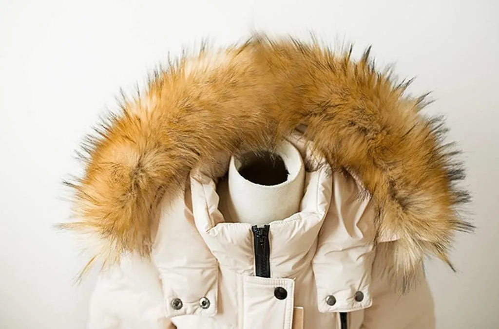 EnJoCho Baby Toddler Boy Girls Down Parka Removable Hooded Winter Coat Spring Puffer Jacket Long Padded Overcoat Down Coat