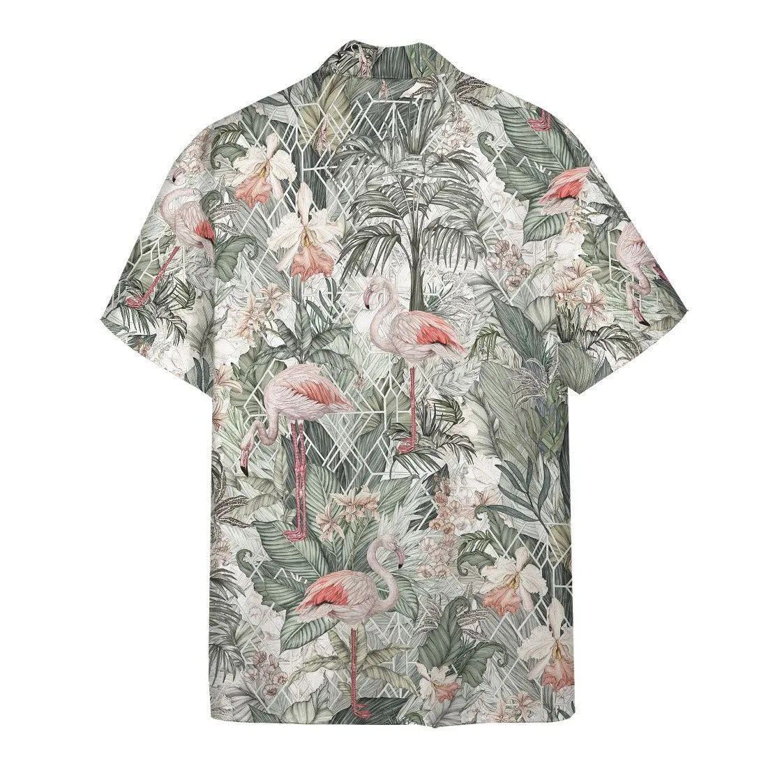 Gearhuman 3D Flamingos Tropical Jungle Hawaii Shirt