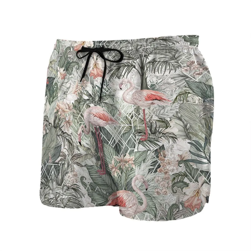 Gearhuman 3D Flamingos Tropical Jungle Hawaii Shirt