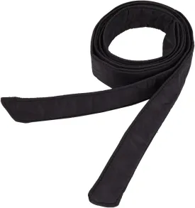 GORGECRAFT 2 Yards Black Down Coat Belt Cloth Ribbon Sash Belt Cotton Long Thin Puffer Ribbon Sash Decoration Waist Tunics Girdle Tie Knot Cinch Belts for Down Coat Accessory Women Ladies