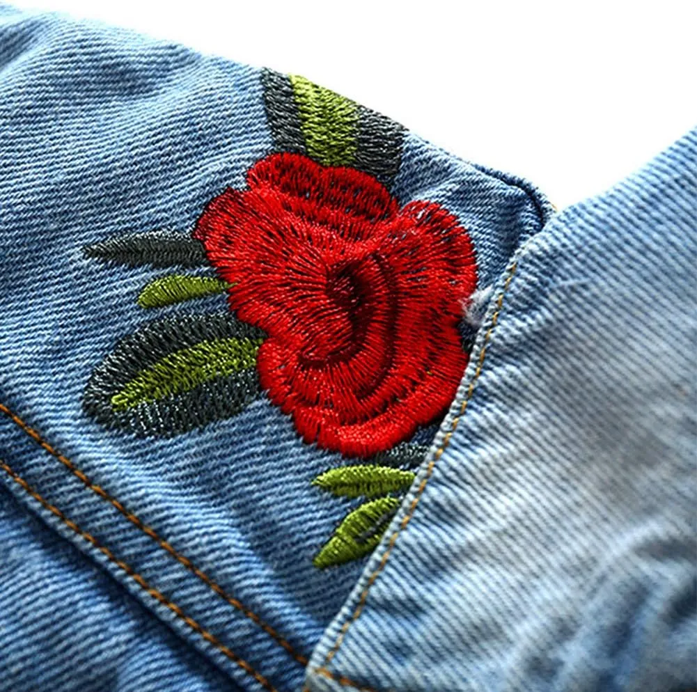 IDOPIP Toddler Kid Baby Boys Girls Denim Jacket Long Sleeve Button Down Jeans Coat Cowboy Overcoat Hoodie Casual Outwear