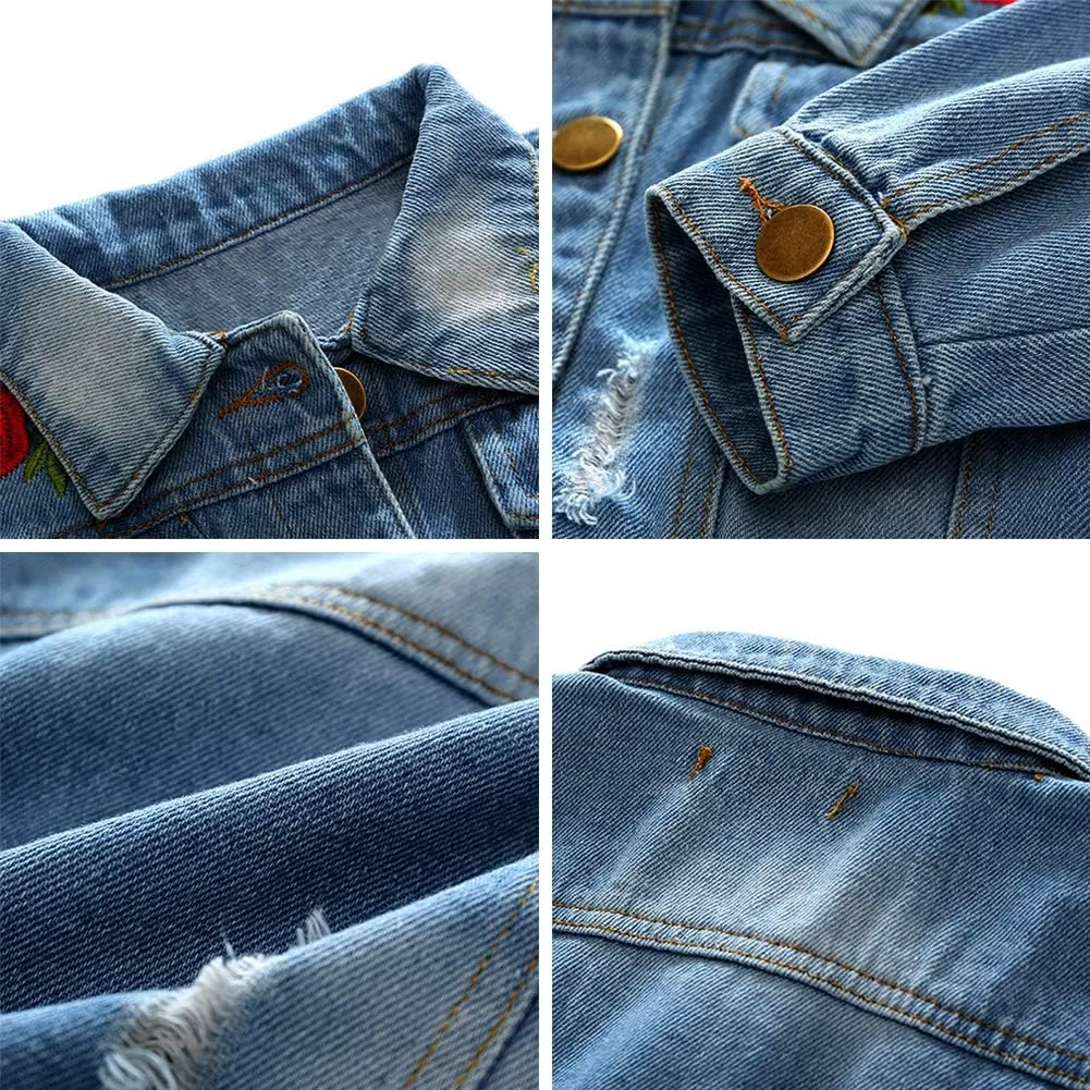 IDOPIP Toddler Kid Baby Boys Girls Denim Jacket Long Sleeve Button Down Jeans Coat Cowboy Overcoat Hoodie Casual Outwear