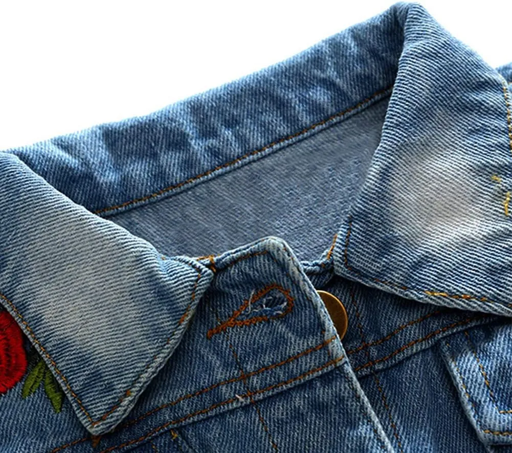 IDOPIP Toddler Kid Baby Boys Girls Denim Jacket Long Sleeve Button Down Jeans Coat Cowboy Overcoat Hoodie Casual Outwear