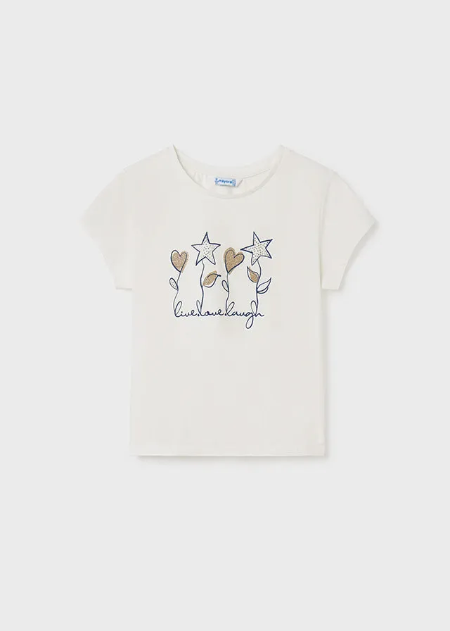 Mayoral 854 010 - White Basic Short Sleeve T-Shirt