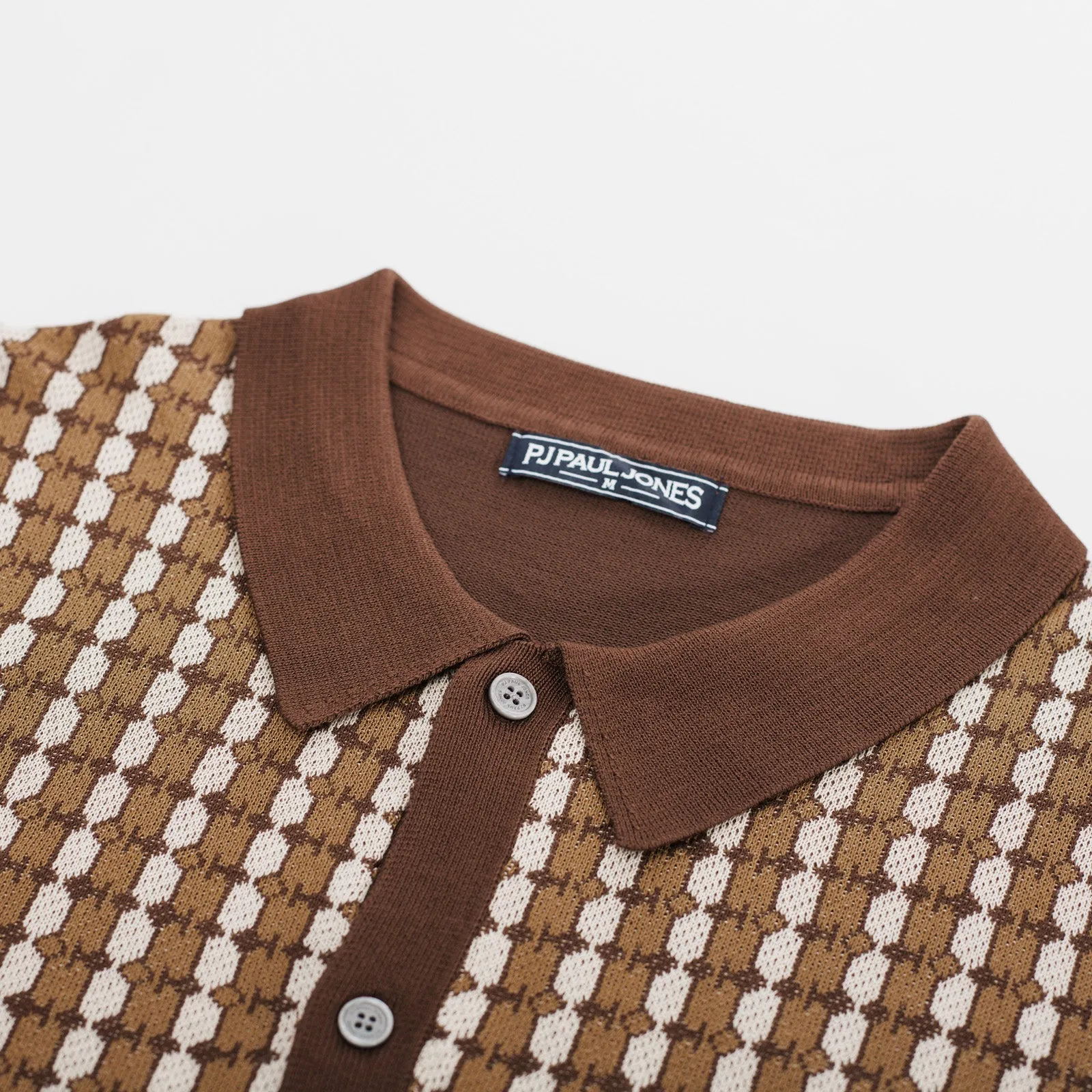 Mens Polo Shirt Short Sleeve Vintage Contrast Button Down Knitted Polo Cardigan Shirts