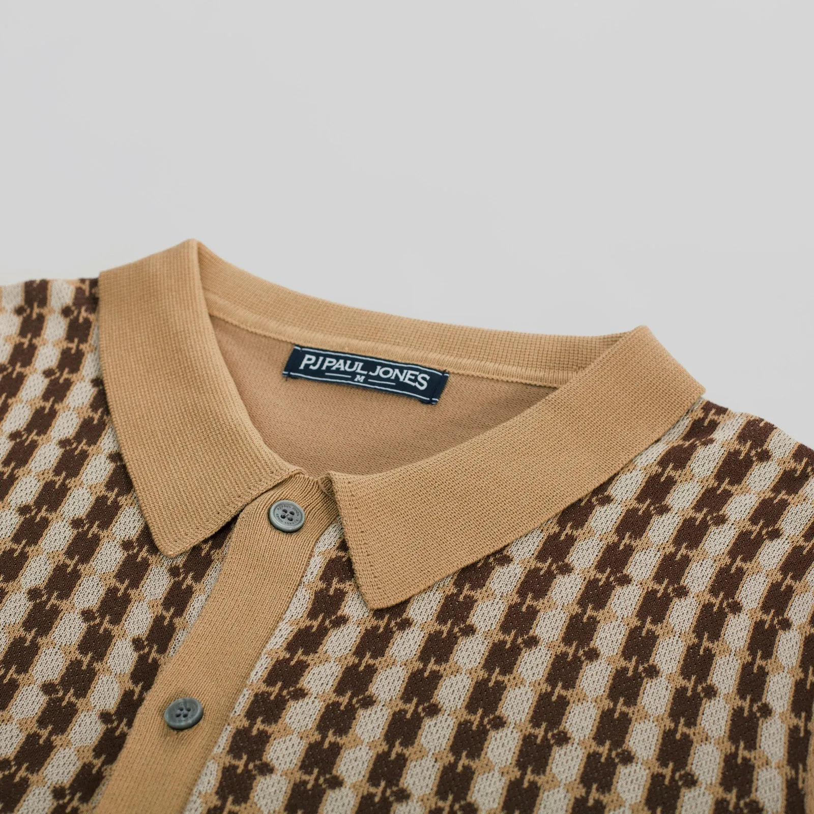 Mens Polo Shirt Short Sleeve Vintage Contrast Button Down Knitted Polo Cardigan Shirts