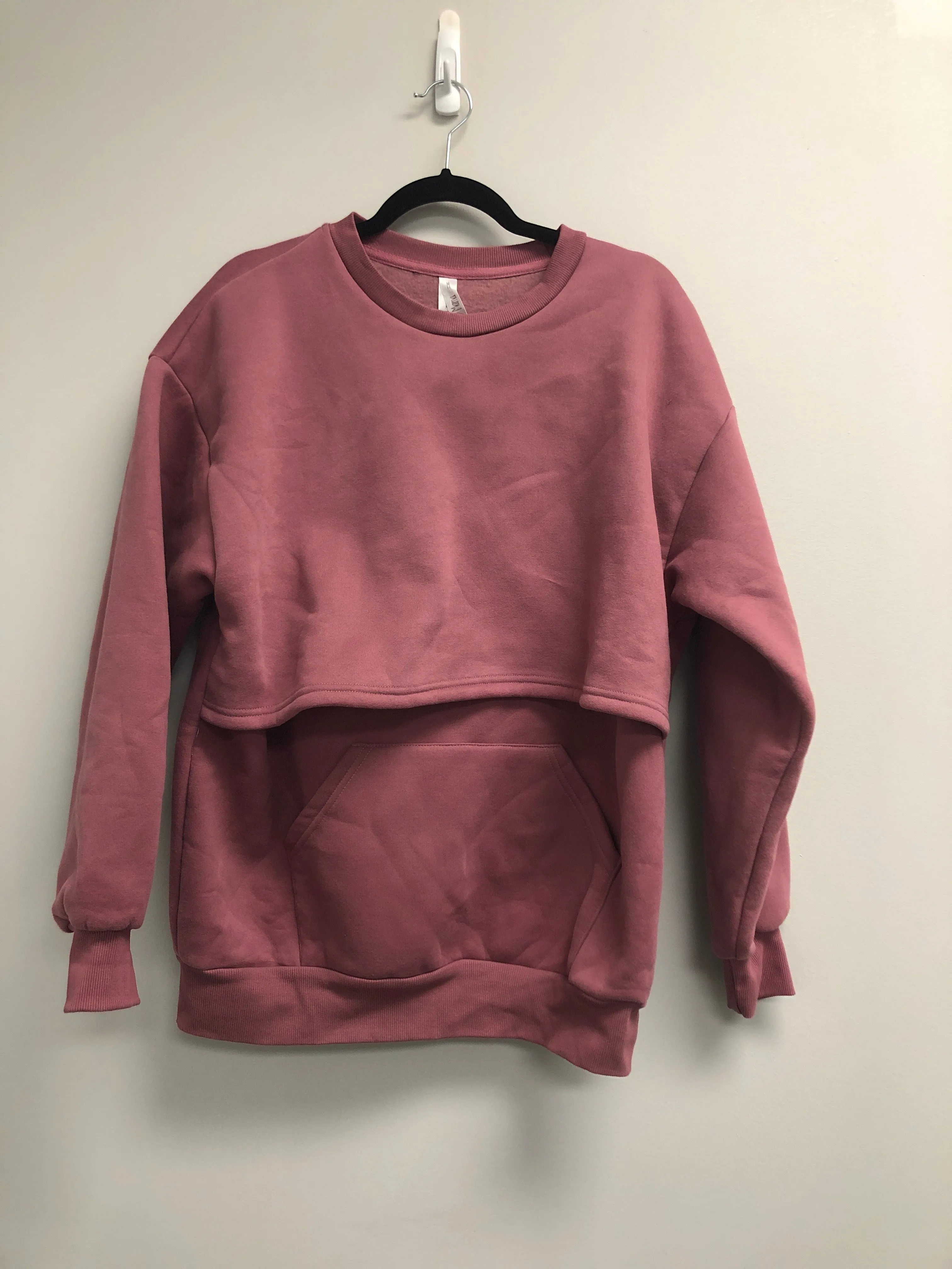 Outlet 6949 - Latched Mama 635 Snuggle-Up Nursing Pullover - Berry - Medium
