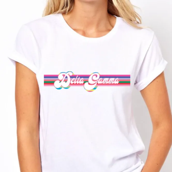 RetroStripe T-Shirt - Delta Gamma