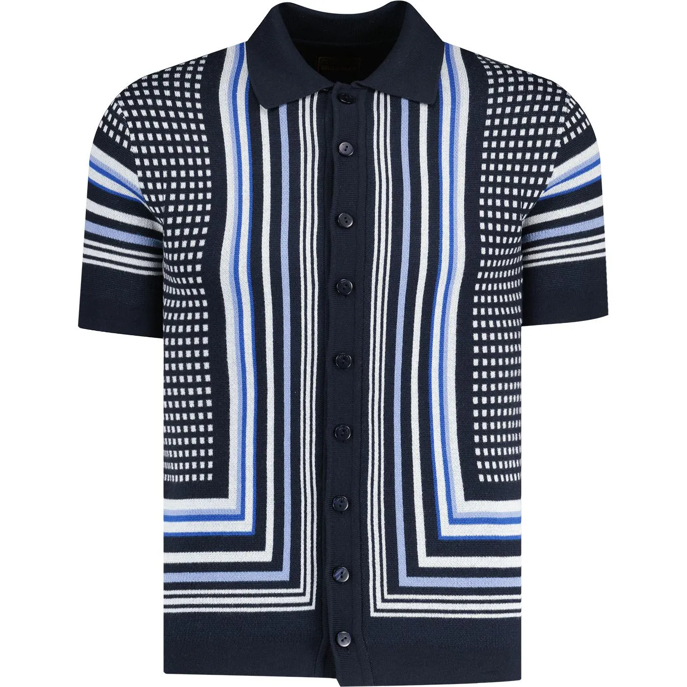 Ska & Soul Fine Gauge Jacquard Knitted Polo Shirt - SS/2528