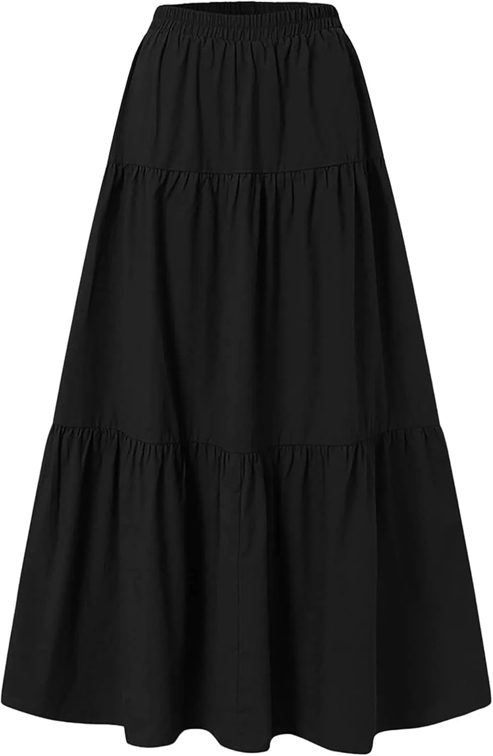 Women Long Lightweight Layered Skirt Party Night High Waist Pleated A Line Swing Skirt Maternity Pencil Skirt