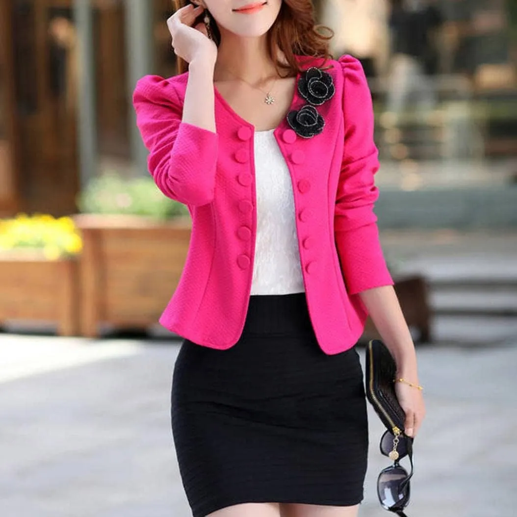 Women's Elegant Slim Fit Double Breasted Jacket Tweed Inlaid Plaid Check Long Sleeved Coat Blazer Vintage Outwear