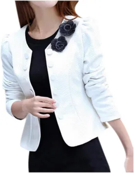 Women's Elegant Slim Fit Double Breasted Jacket Tweed Inlaid Plaid Check Long Sleeved Coat Blazer Vintage Outwear