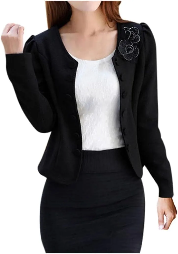 Women's Elegant Slim Fit Double Breasted Jacket Tweed Inlaid Plaid Check Long Sleeved Coat Blazer Vintage Outwear