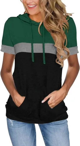 Womens Tops Summer Clothes Hoodies for Women Shirts Casual Short Sleeve Fashion Blouses Trendy Tunics